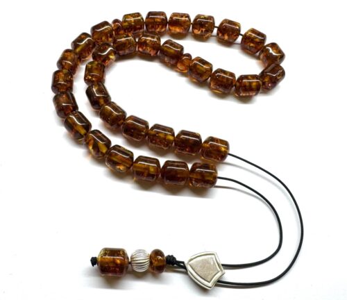 Κομπολόι 33άρι από Κεχριμπάρι πρεσαριστό PAMB 192