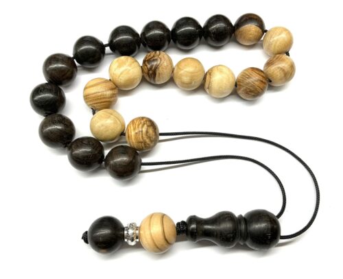 Κομπολόι από ξύλο Ελιάς και Έβενου EBO 69