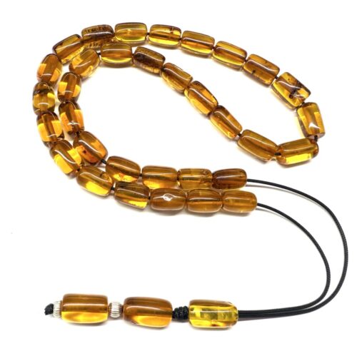 Κομπολόι 33άρι από ατόφιο Κεχριμπάρι  κονιάκ AMB 160