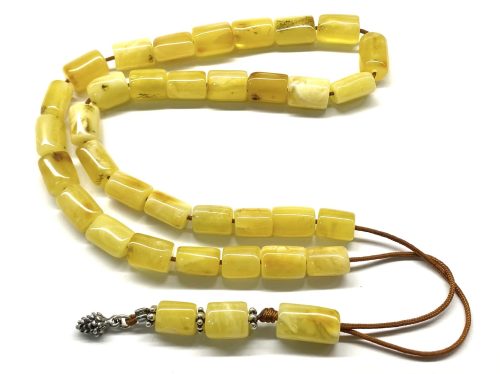 Κομπολόι 33άρι από ατόφιο Κεχριμπάρι Βασιλικό  AMB 262