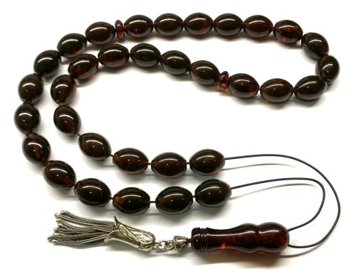 Κομπολόι 33άρι από Κεχριμπάρι πρεσαριστό PAMB 345