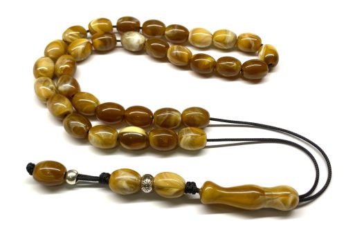 Κομπολόι 33άρι από Ρητίνη στο χρώμα του Κεχριμπαριού RIT 633