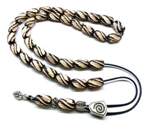 Κομπολόι 33άρι από Κόκκαλο καμήλας σκαλιστό και βαμμένο CB 25