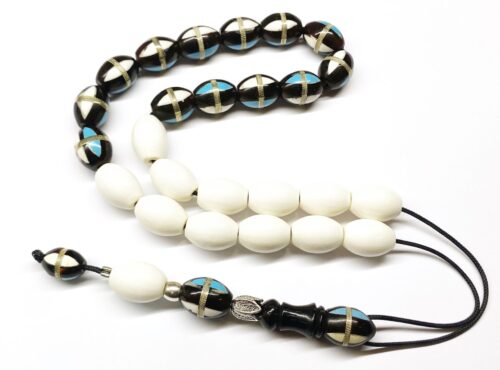 Κομπολόι από Κόκκαλο καμήλας και Κούκ στολισμένο CB 400