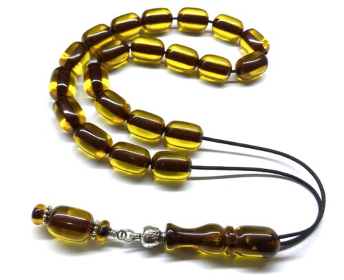 Κομπολόι από Μαστίχα Αιγύπτου νέας κοπής στο χρώμα του Κεχριμπαριού MAS 125