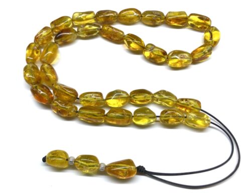 Κομπολόι 33άρι από ατόφιο Κεχριμπάρι με εσώκλειστο έντομο AMB 298