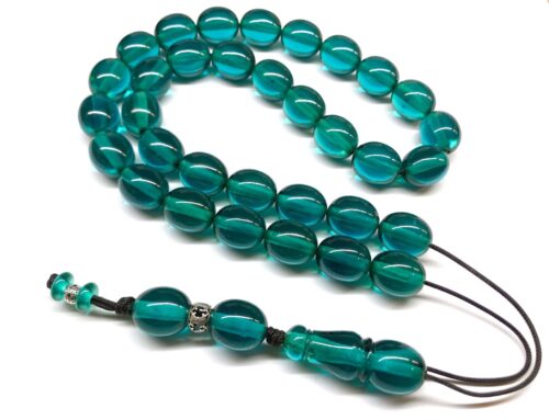 Κομπολόι 33άρι από Μαστίχα Αιγύπτου μπλε σμαραγδί MAS 265