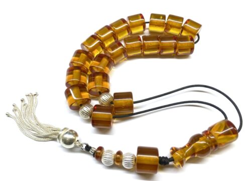 Κομπολόι από Μαστίχα Αιγύπτου νέας κοπής και Ασήμι MAS 225