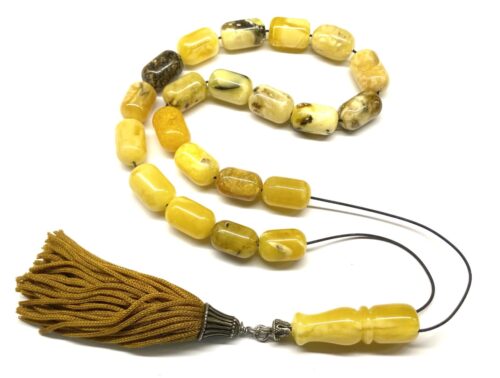 Κομπολόι από ατόφιο Κεχριμπάρι Βαλτικής Βασιλικό AMB 560