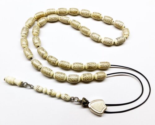 Κομπολόι από Ελεφαντόδοντο κεντημένο με Ασήμι ELE 235