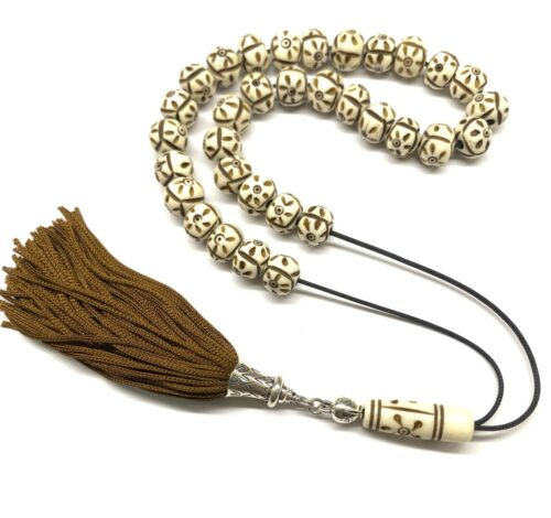 Κομπολόι 33άρι από Κόκκαλο καμήλας σκαλιστό με φούντα CB 35