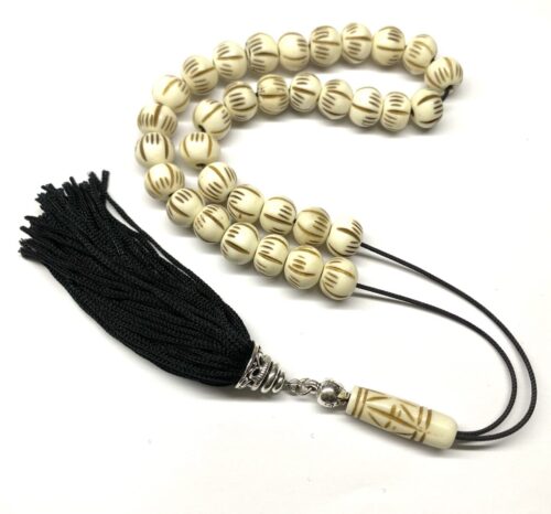 Κομπολόι 33άρι από Κόκκαλο καμήλας σκαλιστό με φούντα CB 26