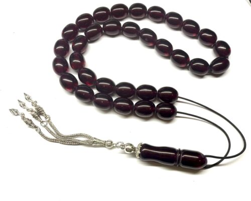 Κομπολόι 33άρι από Μαστίχα Περσίας νέας κοπής σε Βυσσινί χρώμα MAS 224