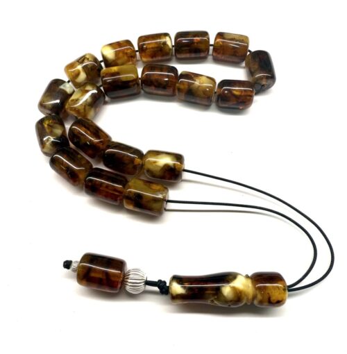 Κομπολόι από Κεχριμπάρι πρεσαριστό βαρελάκι PAMB 212