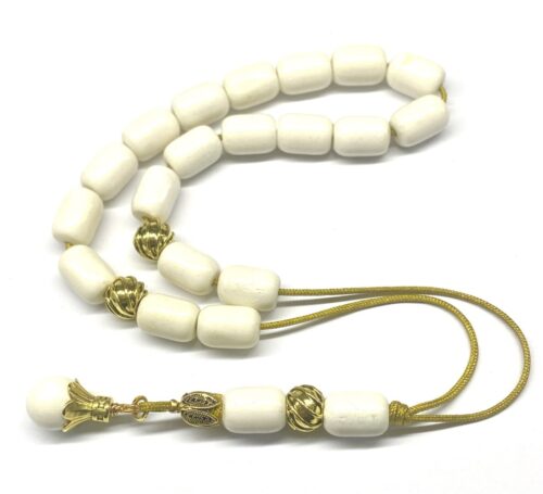 Κομπολόι από Κόκκαλο καμήλας με χρυσές λεπτομέρειες CB 123