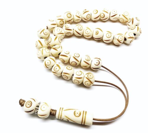 Κομπολόι 33άρι από Κόκκαλο καμήλας σκαλιστό CB 34