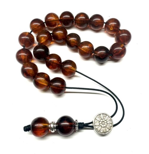 Κομπολόι από Ρητίνη στο χρώμα του Κεχριμπαριού RIT 3