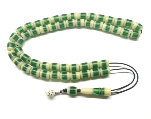 Κομπολόι με 51 χάντρες από πράσινη ρητίνη RIT 130