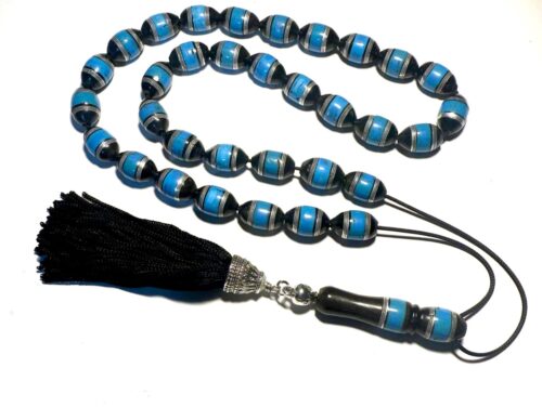 Κομπολόι 33άρι από Κουκ με ένθετα από Τυρκουάζ WOO 300