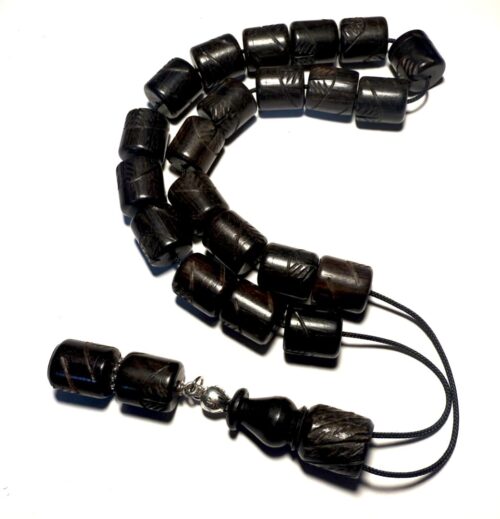 Κομπολόι από Έβενο σκαλιστό EBO 200