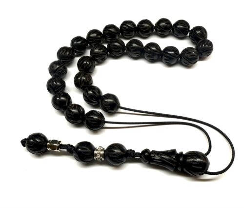 Κομπολόι από Έβενο σκαλιστό EBO 40