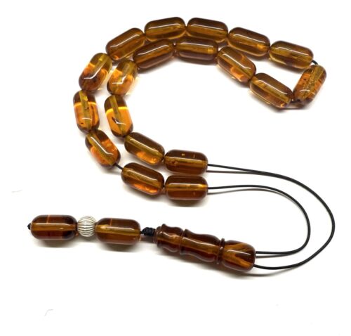 Κομπολόι από ατόφιο Κεχριμπάρι κονιάκ AMB 294