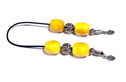 Μπεγλέρι από Κεχριμπάρι πρεσαριστό παλιό Βασιλικό και Ασήμι BEG 20