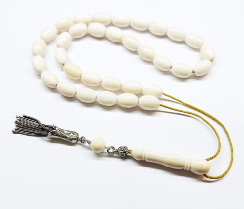 Κομπολόι 33άρι από Ελεφαντόδοντο παλιό σε σχήμα ελιά ELE 480