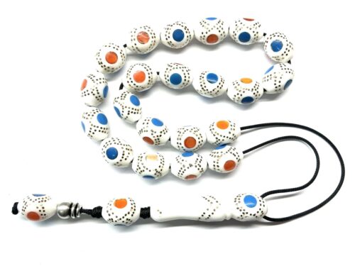 Κομπολόι από Βακελίτη στολισμένο με πάστες και μπρούτζο BAK 2