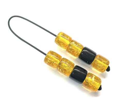 Μπεγλέρι από Ρητίνη σε μαύρο και κίτρινο χρώμα BEG 7