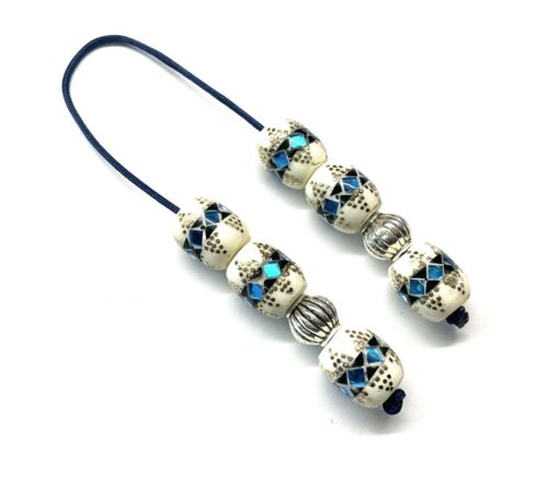 Μπεγλέρι από κόκκαλο καμήλας στολισμένο με πάστες και μπρούτζο BEG 99