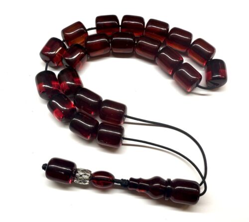 Κομπολόι από Μαστίχα Αιγύπτου νέας κοπής σκούρο κονιάκ MAS 178