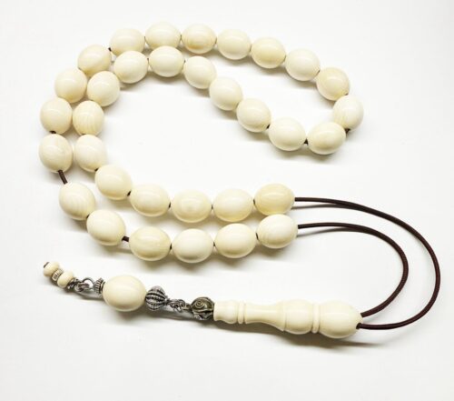 Κομπολόι 33άρι από Ελεφαντόδοντο παλιό σε σχήμα ελιά ELE 455