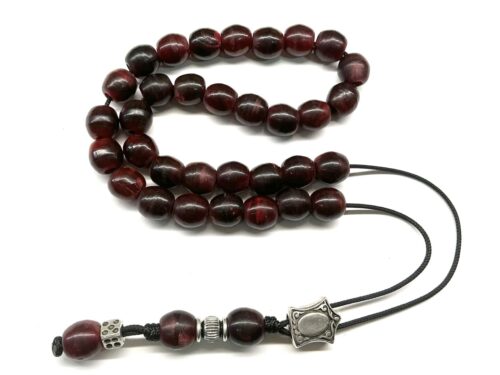 Κομπολόι 33άρι από Κέρατο Νεροβούβαλου βαμμένο HOR 35