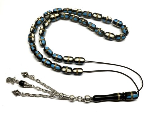 Κομπολόι 33άρι από Κουκ στολισμένο με ένθετα WOO 19