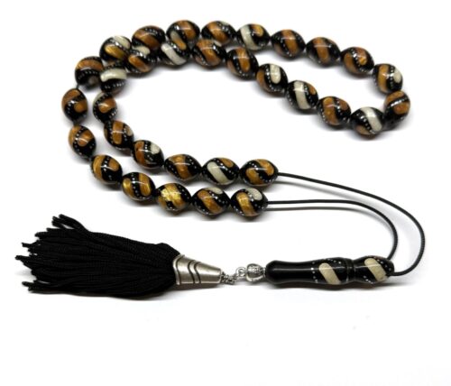 Κομπολόι 33άρι από Κουκ στολισμένο με ένθετα WOO 48