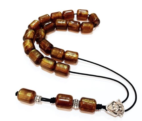 Κομπολόι από Ρητίνη σε χρυσό μελί χρώμα